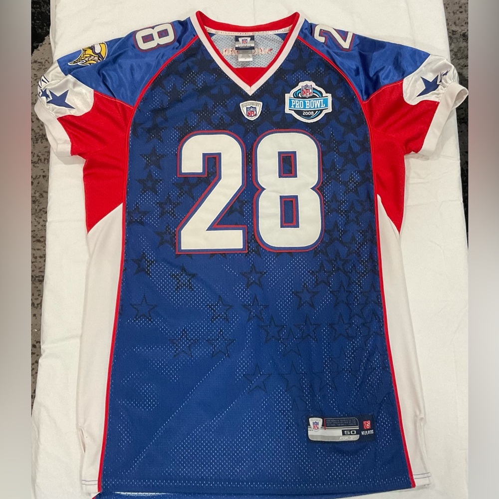 Reebok 2008 pro bowl Adrian Peterson #28 Vikings sewn jersey size 50 (medium)